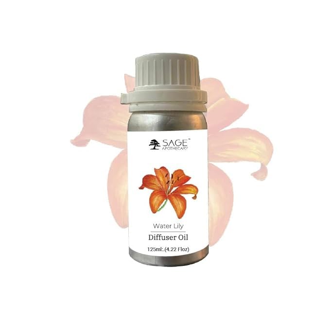 Image of Sage Apothecary Waterlily Diffuser Oil Natural Aromatherapy Oil for Sleep and Relaxation - 125 ml