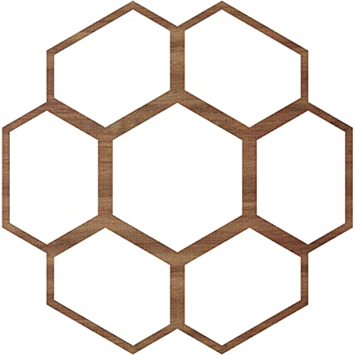 Image of Ekena Millwork 38 inchOD x 13 3 /8 inchID x 3 /8 inchT Florin Wood Fretwork Pierced Ceiling Medallion, Walnut