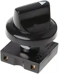 Chave Interruptor para Ventilador e Circuladores, 3 Velocidades, Controle de Ajuste, Preto