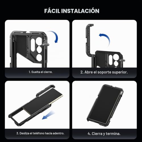 Placa trasera de lente de 17mm en jaula S24 Ultra con mango lateral NEEWER 2