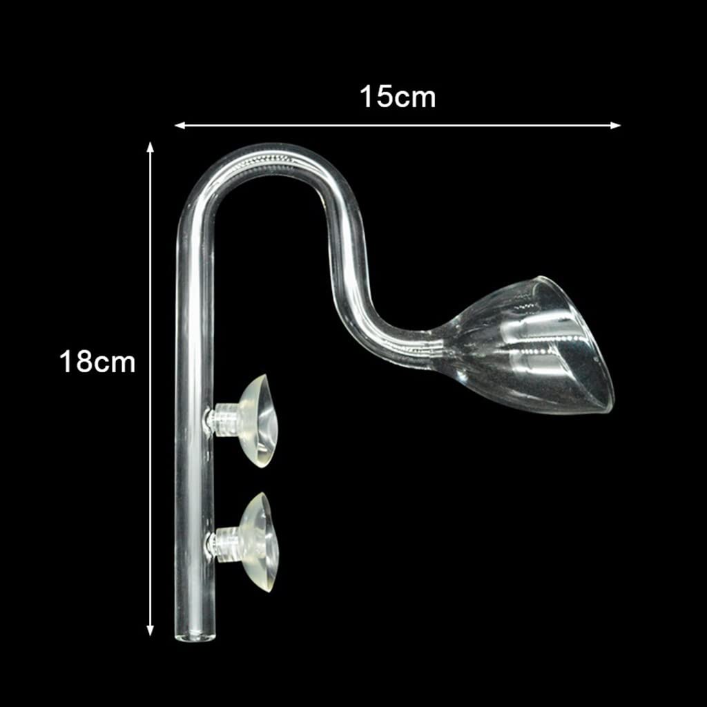 Zestaw szklanych rurek do akwarium Lily 1 szt. - Akcesoria do akwarium z roślinami dopływowymi i odpływowymi - Skimmer akrylowy i szklany(G-Outlet 13mm)