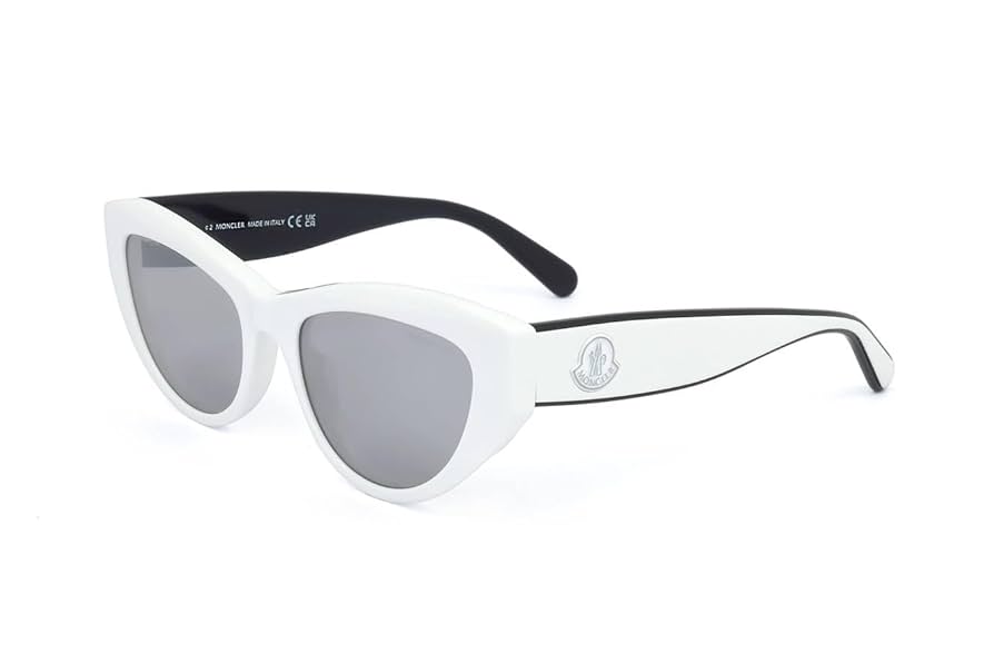 Moncler ML0258 21C WHITE 53/18/140 WOMAN Sunglasses : Amazon