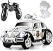Top Race Remote Control Police Car, with Lights and Sirens | RC Police Car for Kids | Easy to Control, Rubber Tires, Heavy Duty Old Fashioned Style