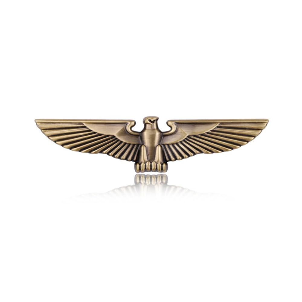 3D Eagle Fender Logo - Metal Car Sticker, Decorative Exterior Accessory, Metallic Gold