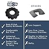 Total Pillow Donut Pillow for Airplane & Travel, Sleeping Neck Pillow, Microbead Comfortable Pillow for Neck, Head, Back, Lumbar & Pelvic Support, Twists to Many Positions - Black
