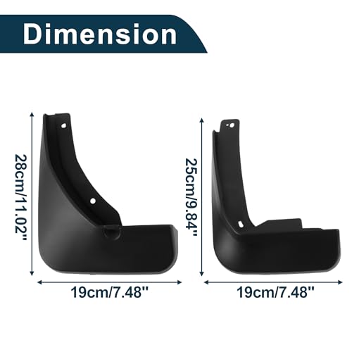 Image of Mud Flaps Splash Guards for Skoda Rapid Spaceback 2014-2019 W /Mount Accessories Mud Guards Front and Rear 1 Set
