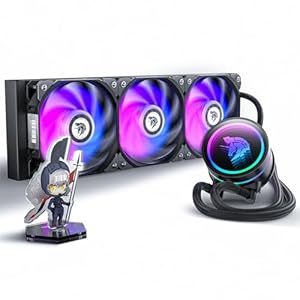 AsiaHorse WK-A360 ARGB All-in-One AIO CPU Liquid Cooler, Wandering Knight 360mm Water Cooling System with Dual High-Performance Pump and 3×120mm PWM Fans, Compatible with Intel & AMD CPUs (Black)