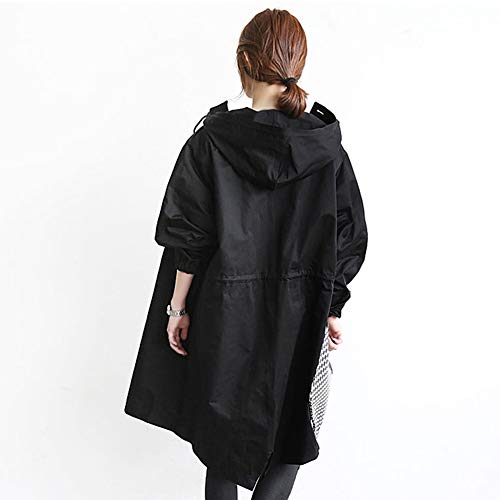 Women's Long Windbreaker Hooded Lightweight Jacket Long Hooded Rain Jacket Outdoor Raincoat3