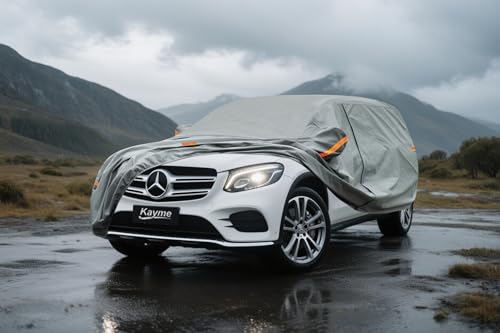 Image of Kayme Heavy Duty SUV Car Cover Custom Fit Mercedes Benz GLC300 GLC350E GLC43 63 GLB250 GLB35, Waterproof All Weather for Automobiles, Full Exterior Covers Rain Sun UV Protection.