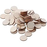 YYlingx 300 Stück unlackierte Holzkreise Scheiben, runde Holzscheiben für DIY, Handwerk, Fotografie Requisiten, Dekoration, Kunstprodukte (1 Zoll)