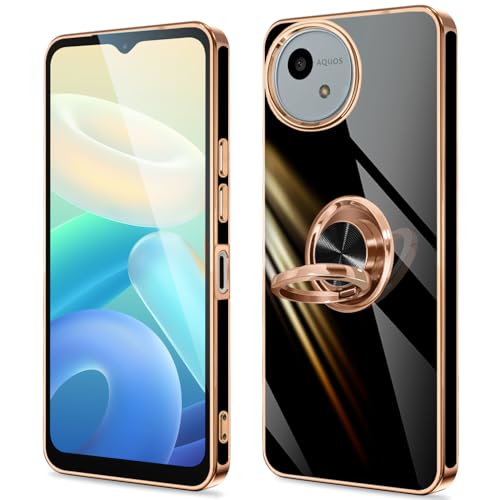 AQUOS wish5 P[X Ot ČRMILKi TPU ϏՌ ANIX EBbV5 Jo[ O X^h@\t X \tg 360] ԍڃz_[ lC  gуJo[ (ubN)