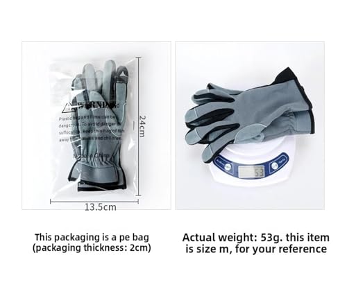 Guantes de jardinería antideslizantes y resistentes al desgaste gris talla M 3