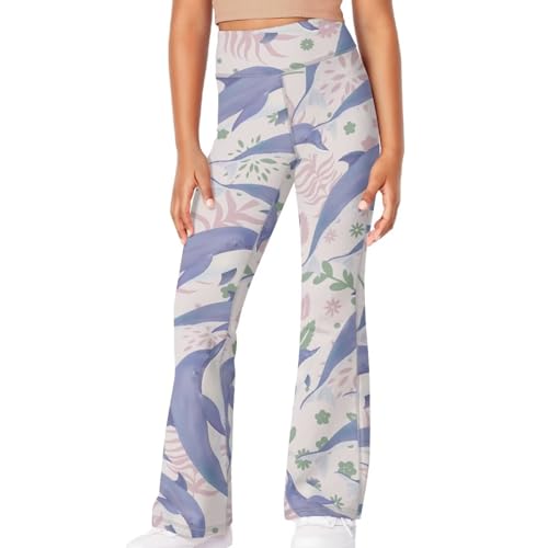 Hawapod Bell Bottoms for Girls Cute Funny High Waisted Flare Tummy Control Yoga Bootcut Leggings3