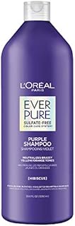L'Oreal Paris EverPure Sulfate Free Brass Toning Purple Shampoo for Blonde, Bleached, Silver, or Brown Highlighted Hair, 33.8 Fl; Oz (Packaging May Vary)