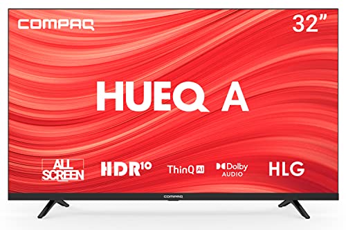 Compaq 80 cm (32 inches) HUEQ A Series HD Ready Smart LED TV CQW32HD (Black)