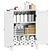 SUPER DEAL Modern Bathroom Floor Storage Cabinet with Adjustable Shelf and Double Door Rust Proof, Living Room Modern Home Furniture Storage Organizer Cabinet