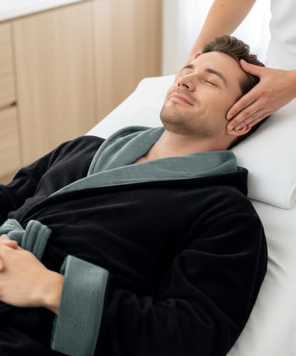 Image of NY Threads Mens Hooded Robe - Plush Long Bathrobes for Men