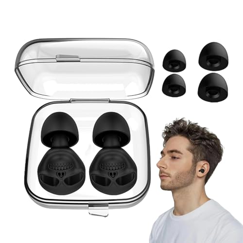 Tapones para los oídos cancelando el ruido - tapones para los oídos dormidos | Plugs para dormir | Cráneo Design Concert Plugs | Protección auditiva Plûgs, concierto Plûgs para el estudio, trabajo
