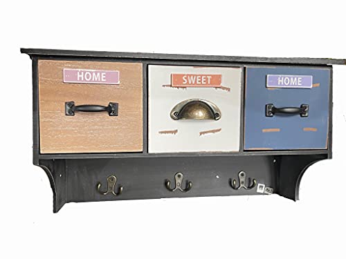 Credenza a parete con cassetti, stile shabby chic