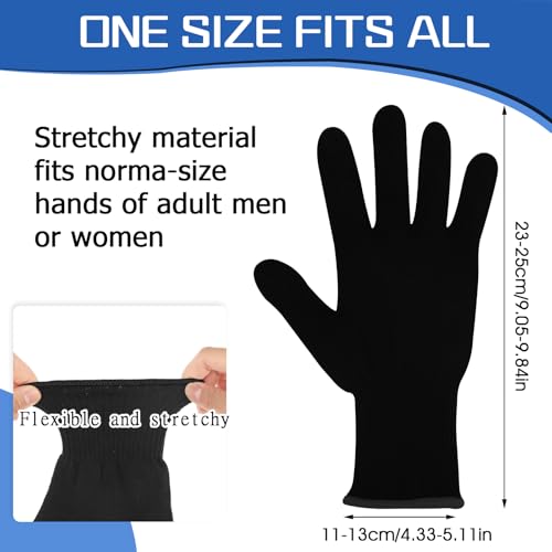 WLLHYF Professioneller hitzebeständiger Handschuh für Haarstyling Lockenstab Glätteisen und Lockenstab hitzeblockierende Handschuhe für die linke und rechte Hand (Schwarzer Rand)