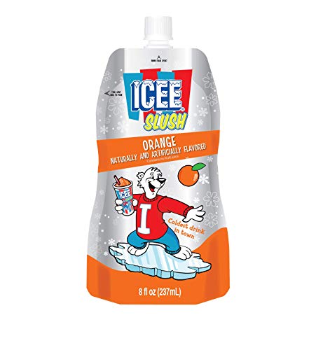 Icee Slush Pouches Case, Orange, 24 Count