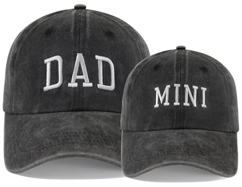 Trnyxoa 2pcs Dad and Son Matching Outfits Hat Daddy and Me Matching Outfits Hat Fathers Day Birhtday Gifts for Men Dad Daughter Huaband Kids Mini