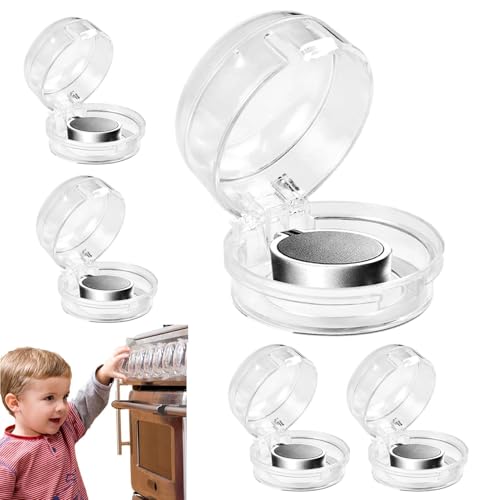 Couvoirs De Bouton De Poêle | Le Bouton De Poêle À Gaz Couvre Transparent | Protection Du Commutateur De Poêle À L'épreuve Des Pour Les Fours | 5 Strong Adhesive Fork Lock Pour Les