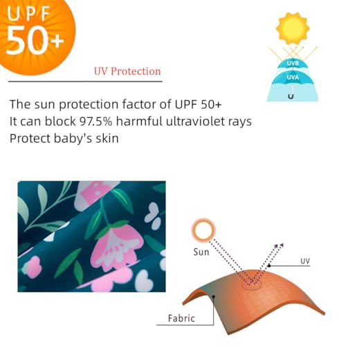 Image of UMELOK Girls Long Sleeve Rash Guard One Piece Swimsuits with UV Protection Sunsuit