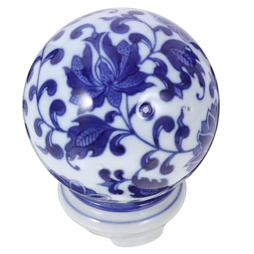 PRETYZOOM Sphère Décorative Flottante Traditionnelle Chinoise Et Blanche en Porcelaine De 7 Cm De Diamètre pour La Maison Et Le Bureau