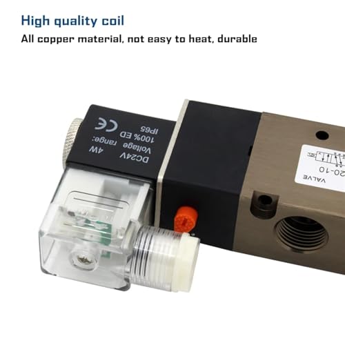 Électrovanne 4V320-10 évite les fuites d'air avec ses raccords étanches 12mm - 7