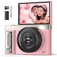 Amazon | デジカメ AEKOMi 4K動画撮影 64MP画素 フリップ デジタル