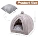 Katzenhöhle für mittelgroße Katzen mit waschbaren Kissen, 40x40x40cm Dunkelgrau Faltbares Katzenzelt Katzenhöhle Katzenbett Katzenhaus Indoor Waschbares Katzenschlafplatz Bettchen für Kätzchen Mittelg