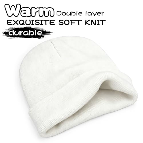 Image of ZOORON Beanie for Men Women Warm Winter Hat Unisex Soft Knit Cuffed Beanie