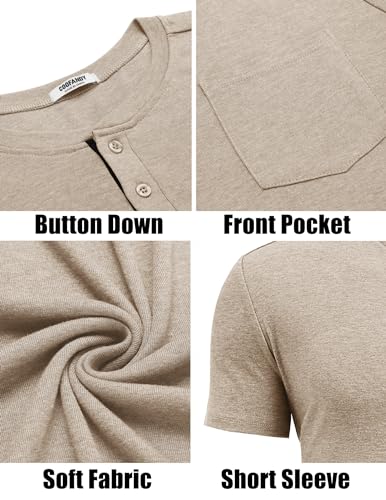 T-shirt Henley homme décontracté COOFANDY le lot de 3 hauts parfaits pour vos weekends