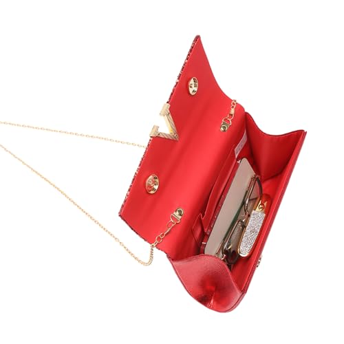 YYW 4 Pieces Women Evening Handbags Clutch Purse Bag with Rhinestone Crystal Jewelry Set for Wedding Party - Image 6