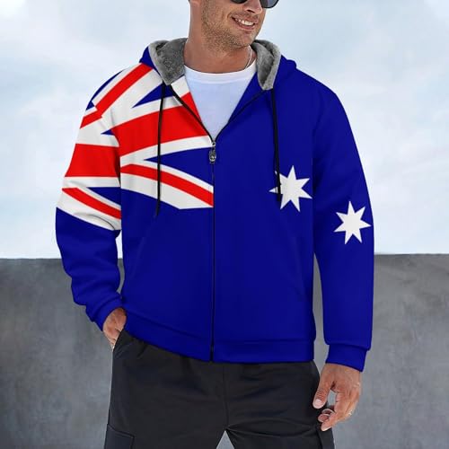 Chaqueta polar con capucha para senderismo con estampado de Australia 2