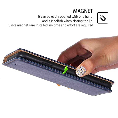 Étui Alcatel 1 V bleu à rabat avec 2 emplacements cartes pour un transport facile