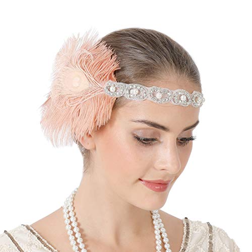 Vintage 1920s Gatsby Headpiece Women Flapper Headband for Roaring 20s Costume Party
