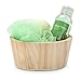 Römer Wellness Zestaw prezentowy: Green in Balance, 4-częściowy z drewnianymi koszykami, 50 ml żelu pod prysznic, 1 kula do kąpieli + 1 gąbka, zapach: Aloe Vera; wymiary: ok. 11 x 11 x 10 cm