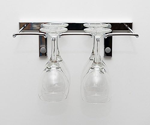 VintageView - Double Deep Stemware Rack in Satin Black (4 glasses)