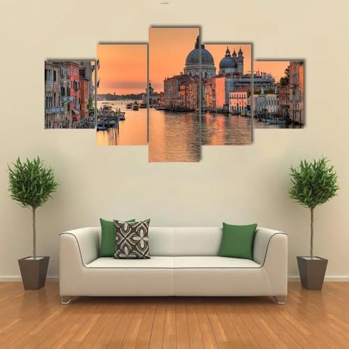 Tableau Venise grand canal 5 parties pour une invitation au voyage au salon