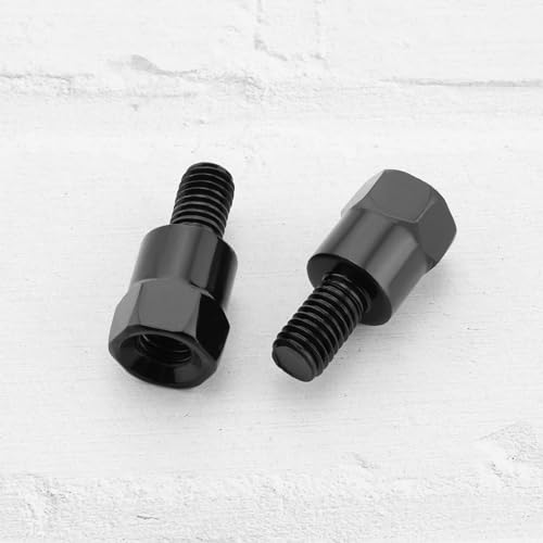 Be In Your Mind 4 Stück M8 32mm Motorrad-Spiegelhalterungsadapter RH und LH 8 Mm auf 8 mm Gewinde Höhenverstellschraube Lenkerspiegelmontage Schrauben mit Umgekehrtem Gewinde für Motorräder