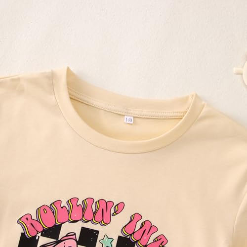 Image of First Day of School Outfit for Girl Rollin Into First Second Third Grade Shirt 1st 2nd 3rd Back to School T-Shirt Top