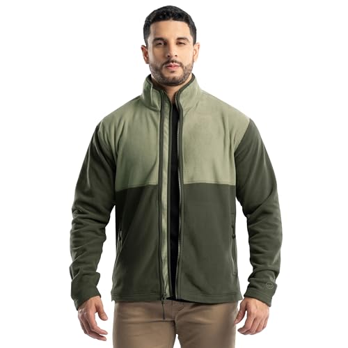 Image of ATG Men's Color Block Micro Fleece Mock Neck Jacket