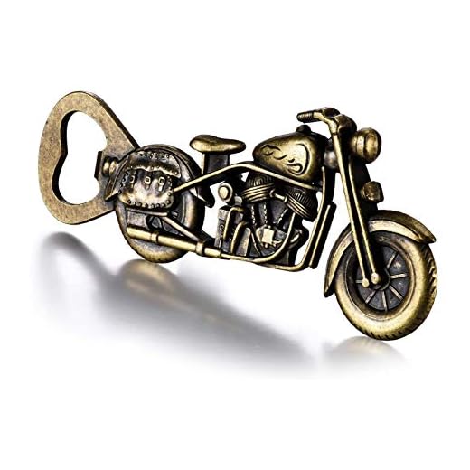 Motorcykel öl gåvor for män pappa man, vintage motorcykel flasköppnare, julklappar strumpor, unika födelsedag öl gåvor idéer for honom farfar pojkvän, coola gadgets