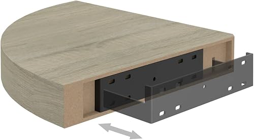 Miniatura 8 de Estantes de esquina flotantes, 2 piezas, estante de exhibición montado en la pared, estantes flotantes montados en la pared, estantes de