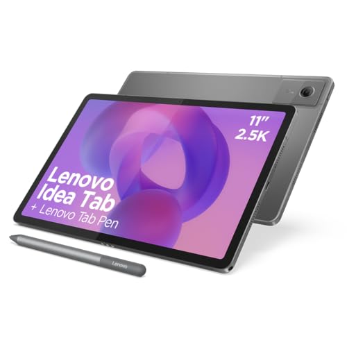 Lenovo Idea Tab – Tablet 11' 2.5K (MediaTek Dimensity 6300, 8 GB RAM, 128 GB UFS, 90 Hz, 4 Altavoces, Wi-Fi 5, Bluetooth 5.2, Android 15) Color Gris – Incluye Tab Pen