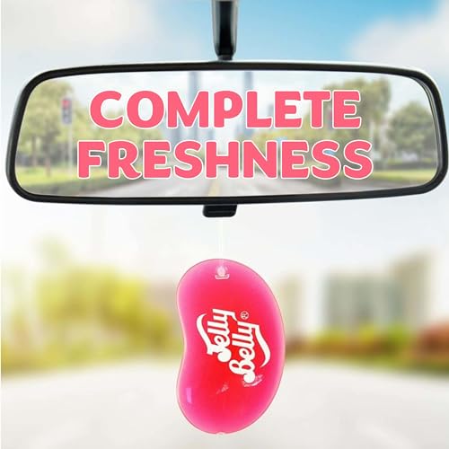 Image of Jelly Belly Duo Car Air Freshener Vent Clips, Tutti-Fruitti Scent, 2 Pack, Fun and Fruity Car Vent Clips With an Iconic Jelly Bean Shape