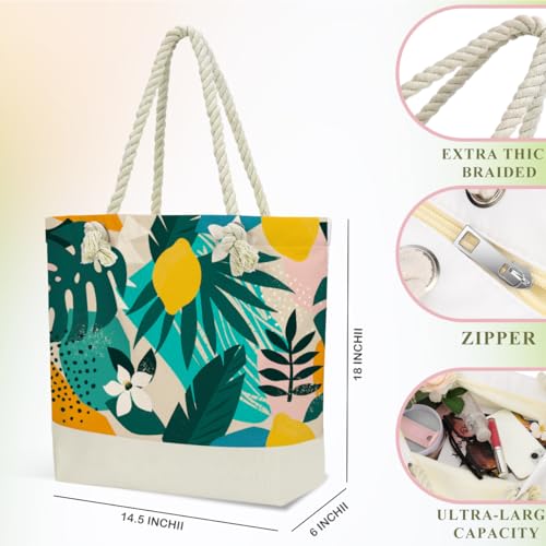 Beach Bag Sun Straw Hat, Tote Bag for Women Friends Travel Gifts, Aloha Bags Waterproof Travel Vacation Essentials2