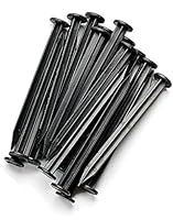 WDB - Erdanker für Gartenvlies - Erdnägel für Rasenkante aus Kunststoff - Bodenanker Erdnägel für Gartenvlies Unkrautvlies - Befestigungsnägel aus Kunststoff 18 cm - Schwarz RAL 9005-40 Stück